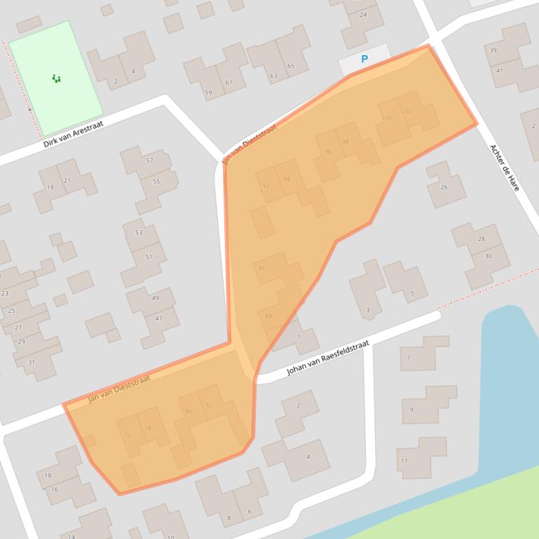 Kaart van postcodegebied 8325GN.