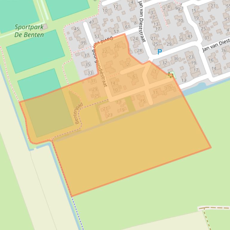 Kaart van postcodegebied 8325GP.