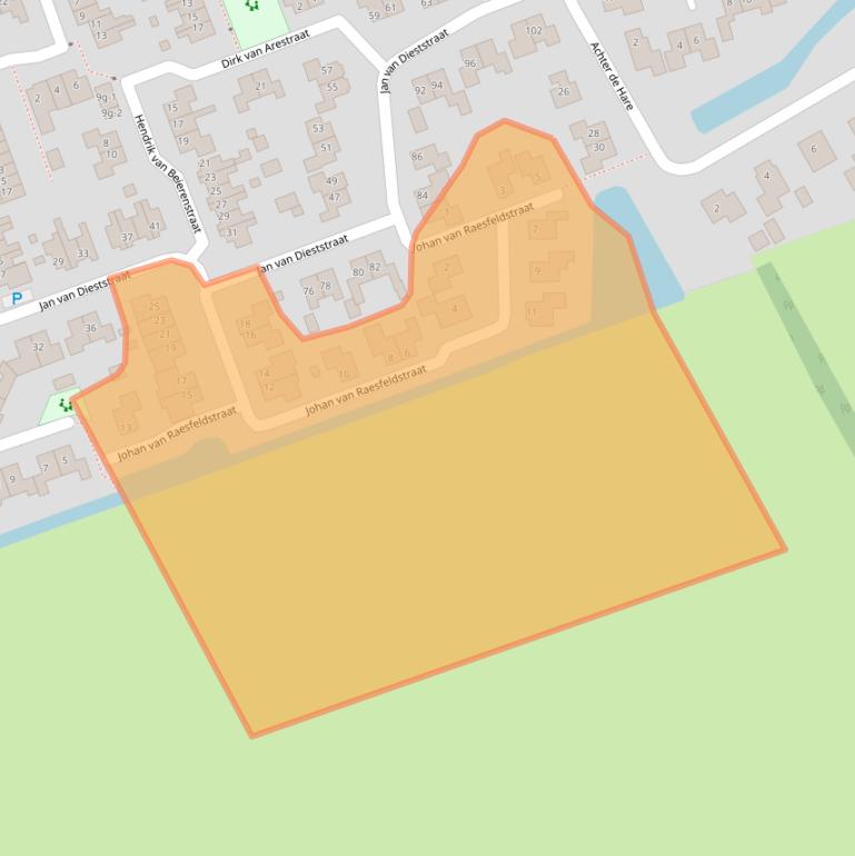 Kaart van postcodegebied 8325GR.