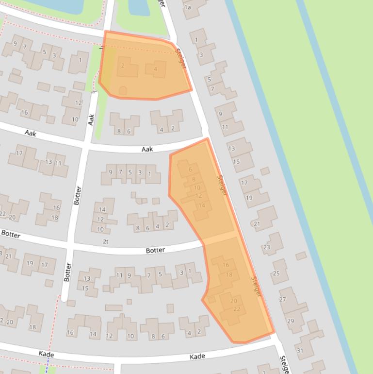 Kaart van postcodegebied 8325HC.