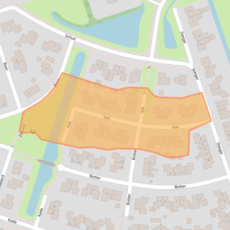 Kaart van postcodegebied 8325HD.