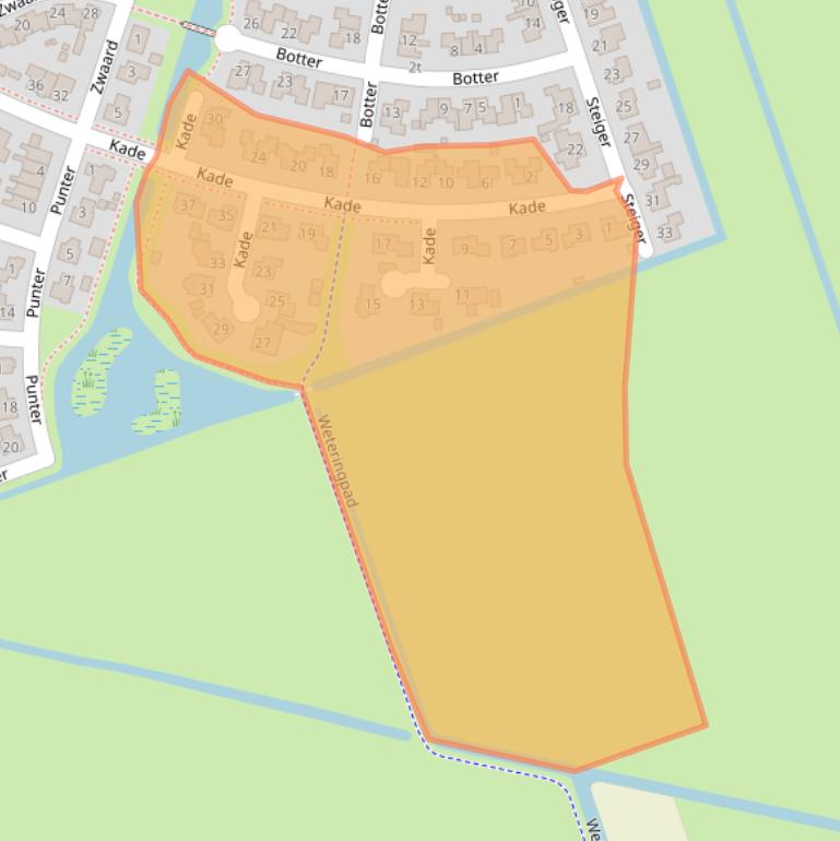 Kaart van postcodegebied 8325HG.