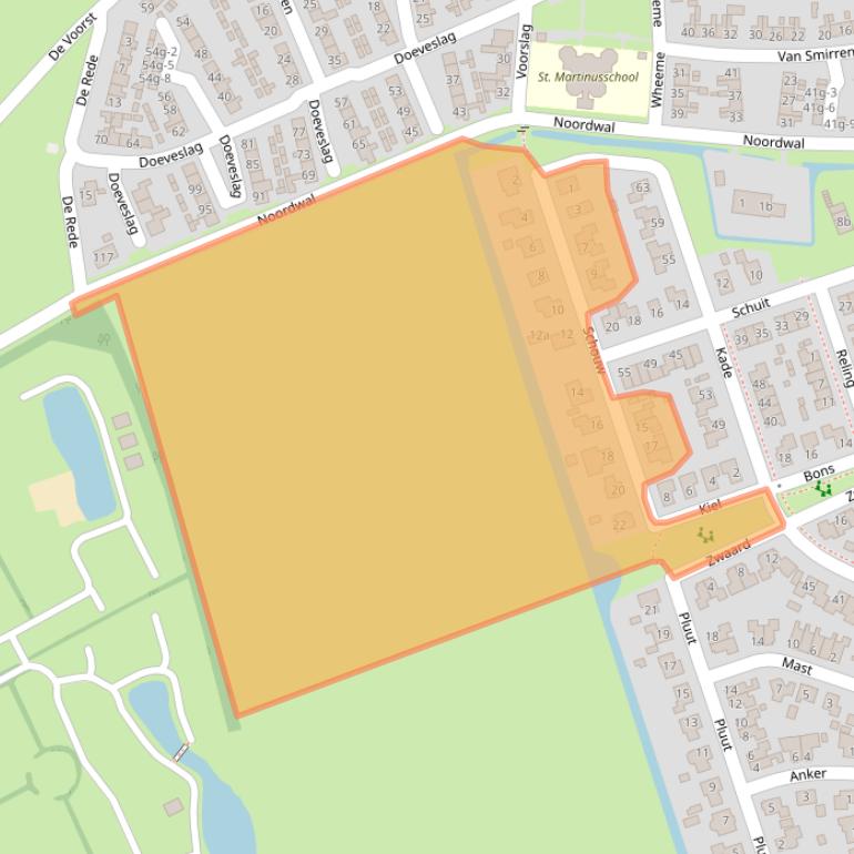 Kaart van postcodegebied 8325HR.