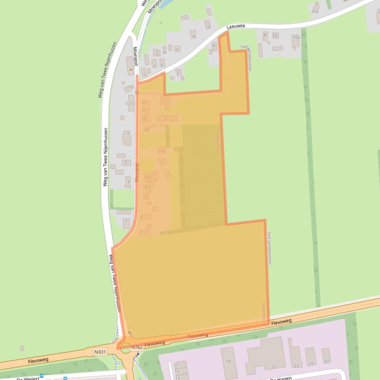 Kaart van postcodegebied 8325PC.