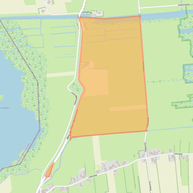 Kaart van postcodegebied 8325PD.