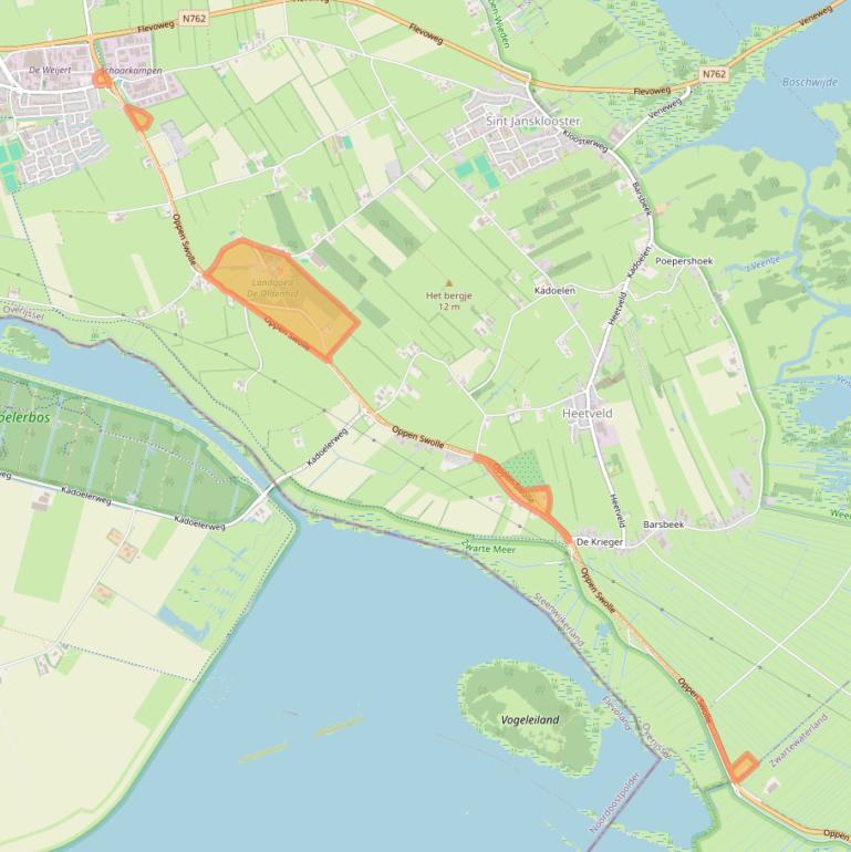 Kaart van postcodegebied 8325PE.