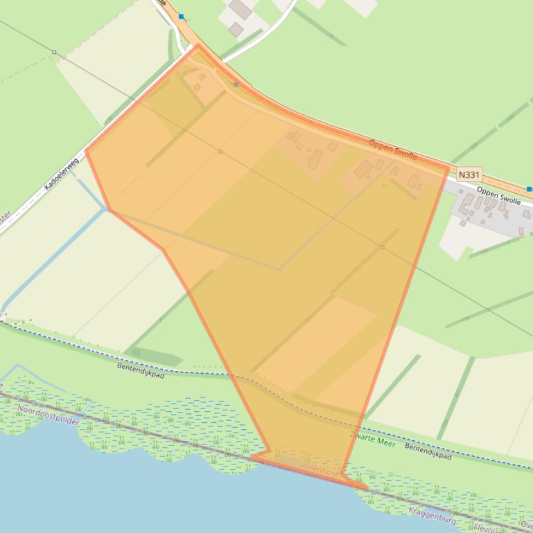 Kaart van postcodegebied 8325PG.