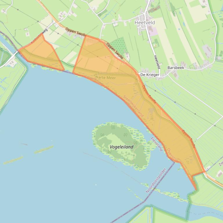 Kaart van postcodegebied 8325PH.