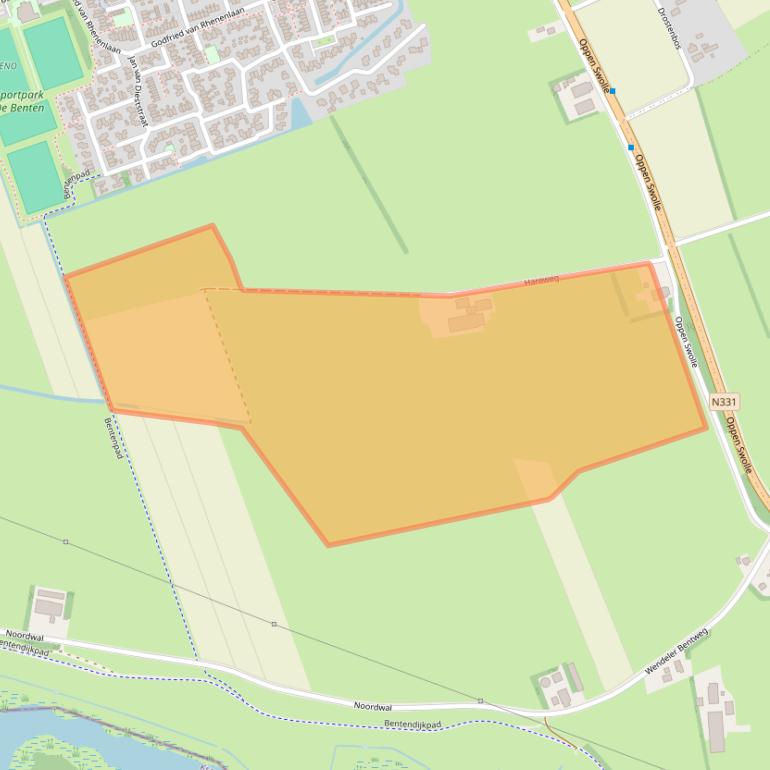 Kaart van postcodegebied 8325PK.