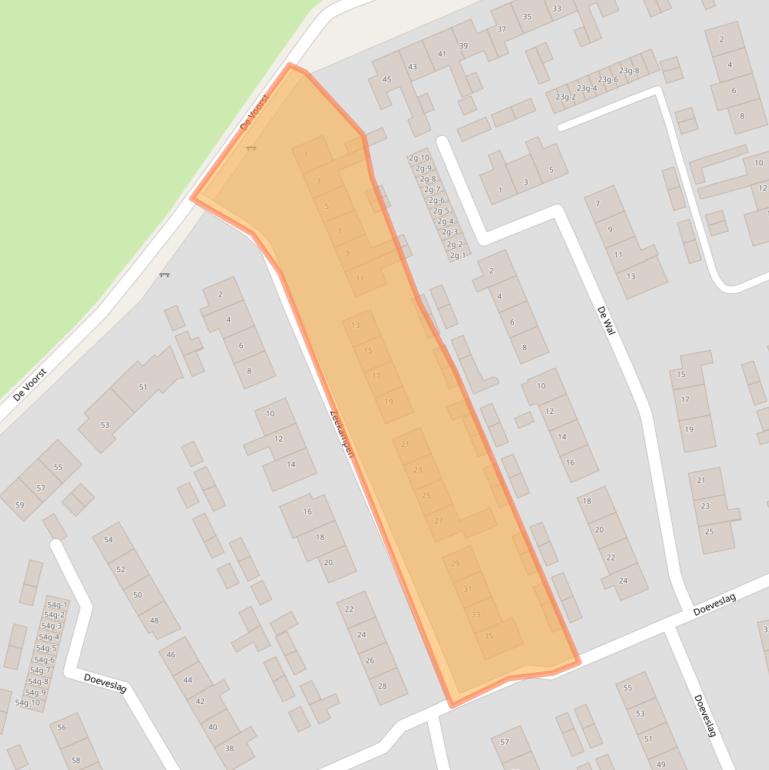 Kaart van postcodegebied 8325XL.