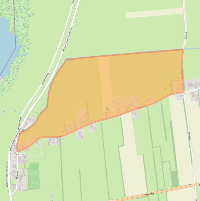 Kaart van postcodegebied 8326AA.