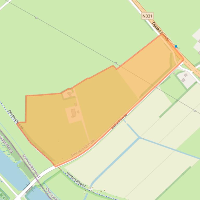 Kaart van postcodegebied 8326AX.