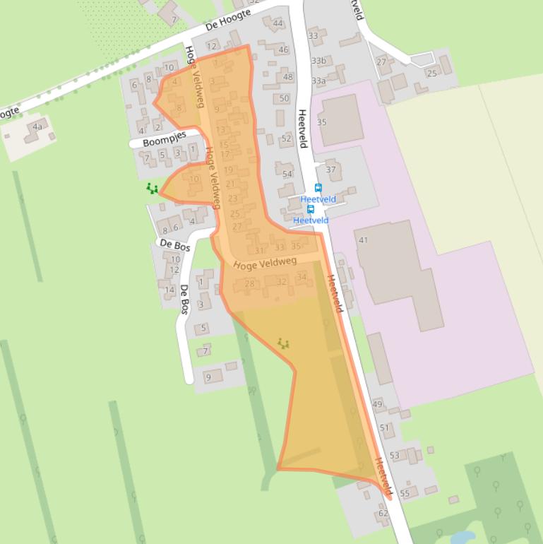 Kaart van postcodegebied 8326BE.