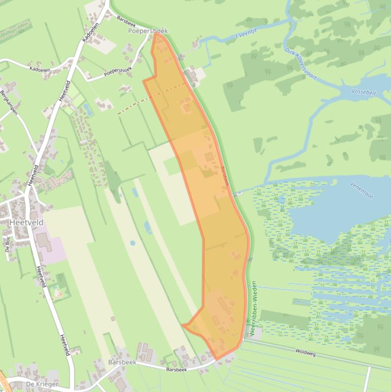 Kaart van postcodegebied 8326BP.