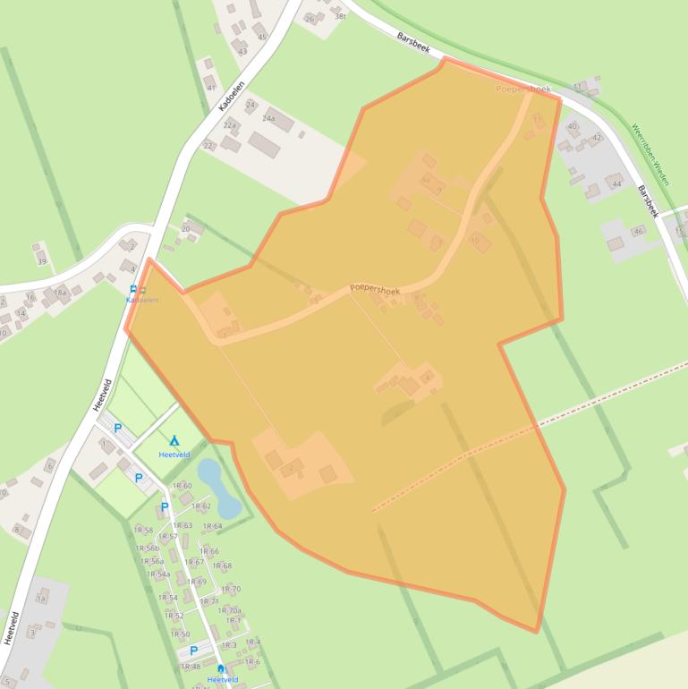 Kaart van postcodegebied 8326BS.