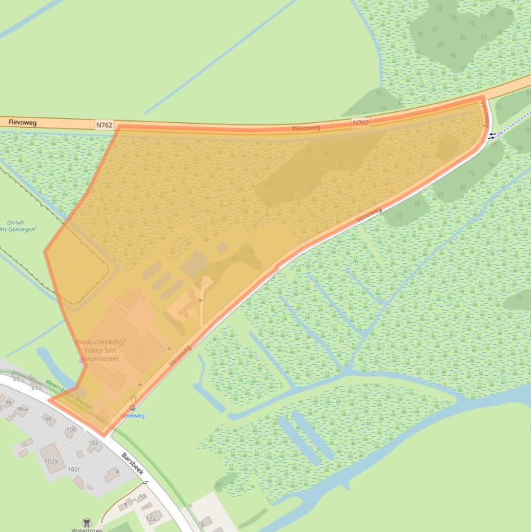 Kaart van postcodegebied 8326BT.