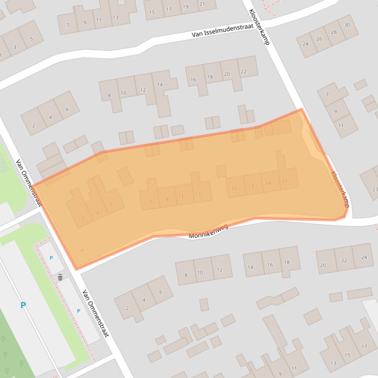 Kaart van postcodegebied 8326BV.