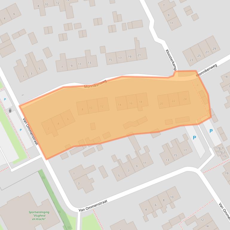 Kaart van postcodegebied 8326BX.