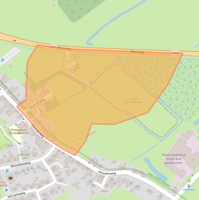 Kaart van postcodegebied 8326CB.