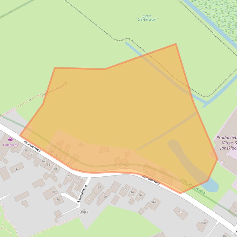 Kaart van postcodegebied 8326CC.