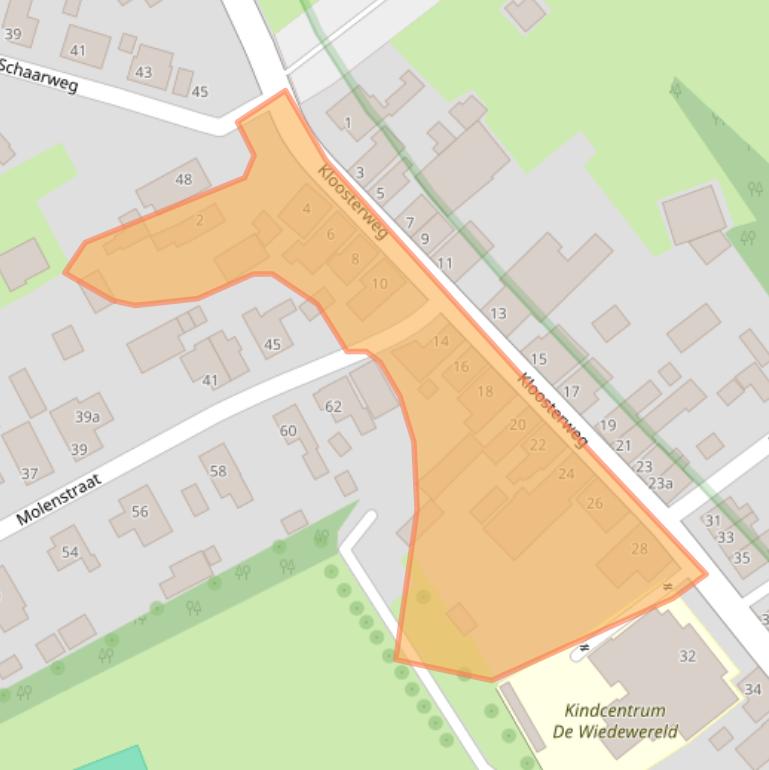 Kaart van postcodegebied 8326CD.