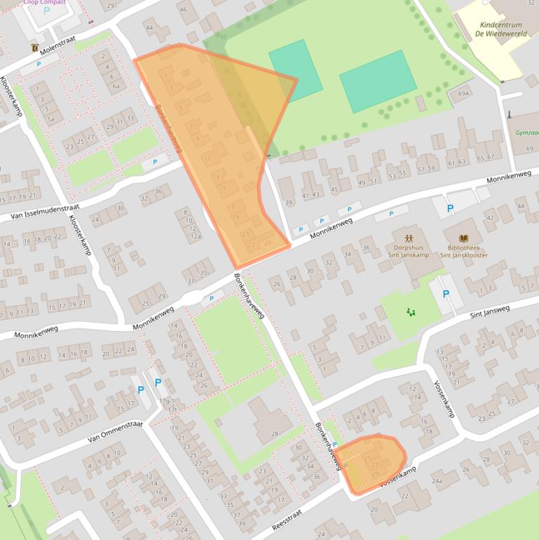 Kaart van postcodegebied 8326CJ.