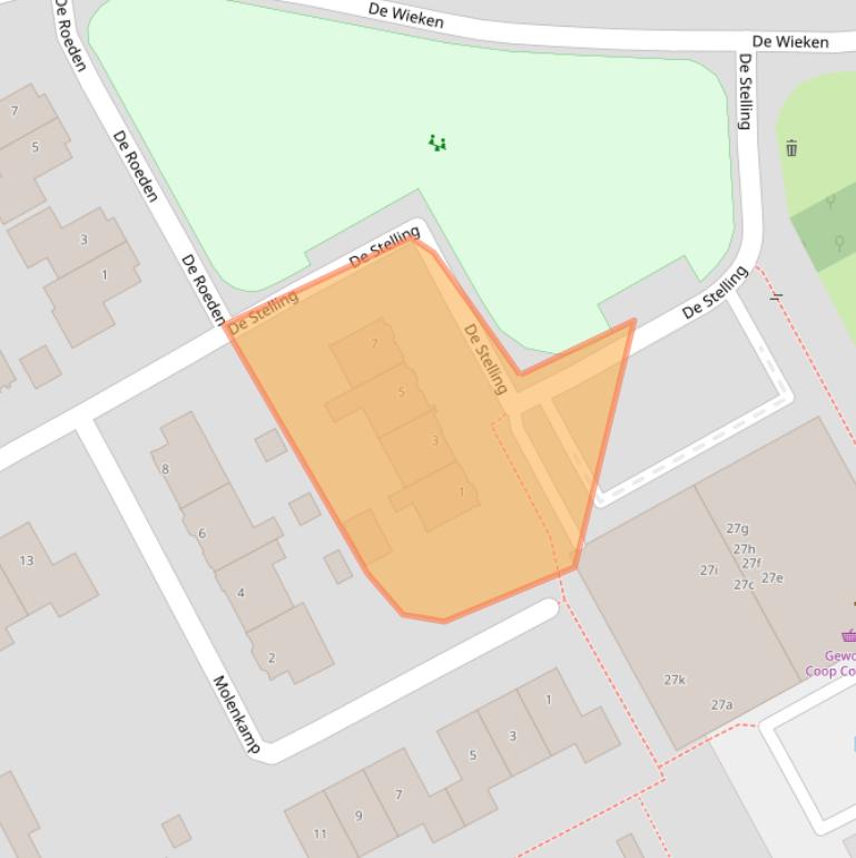 Kaart van postcodegebied 8326DH.