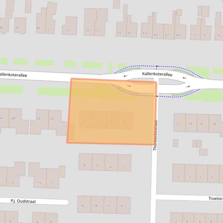 Kaart van postcodegebied 8331AG.