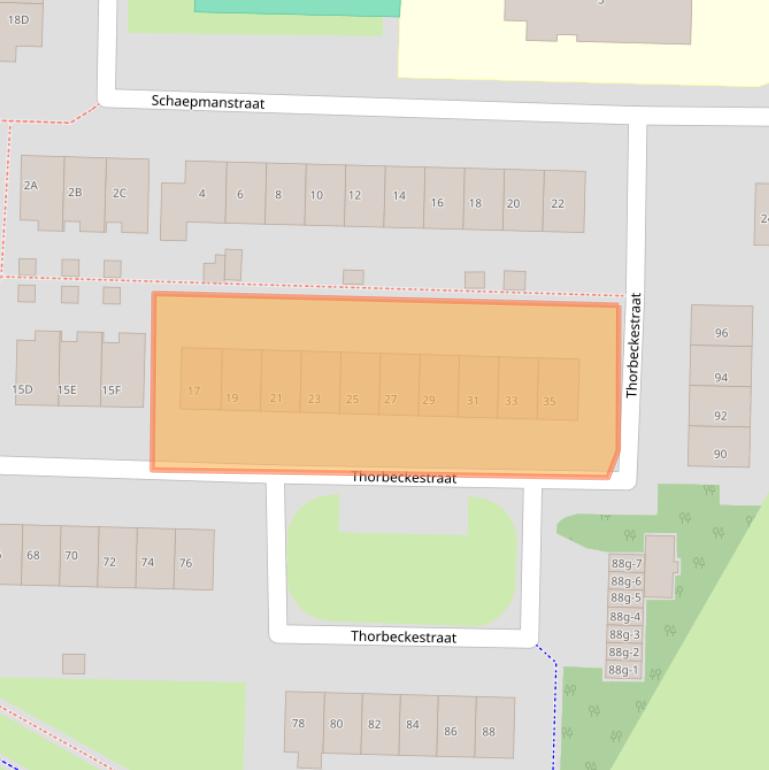 Kaart van postcodegebied 8331AM.