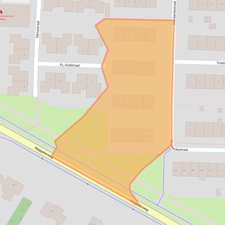 Kaart van postcodegebied 8331AN.