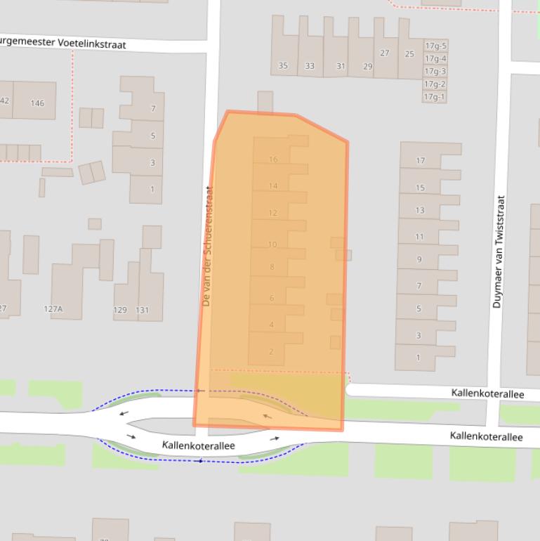 Kaart van postcodegebied 8331BE.