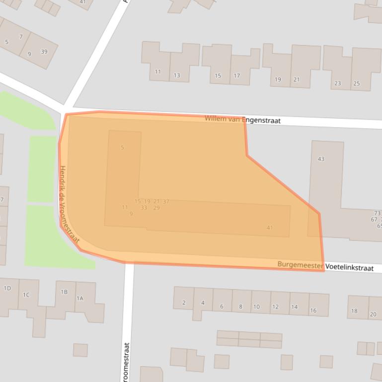 Kaart van postcodegebied 8331BP.