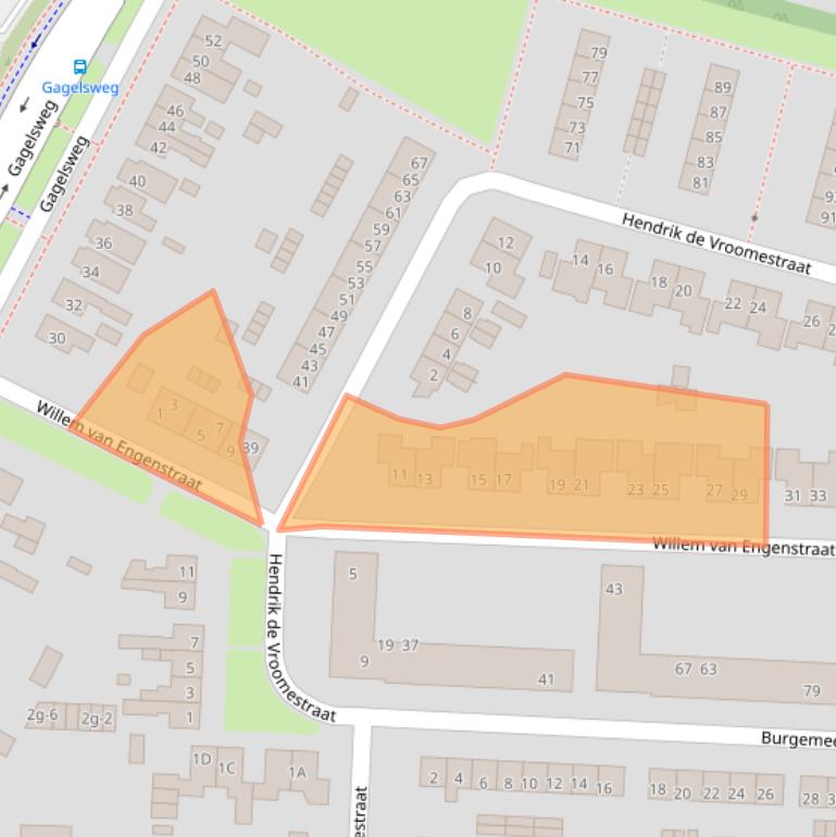Kaart van postcodegebied 8331CB.