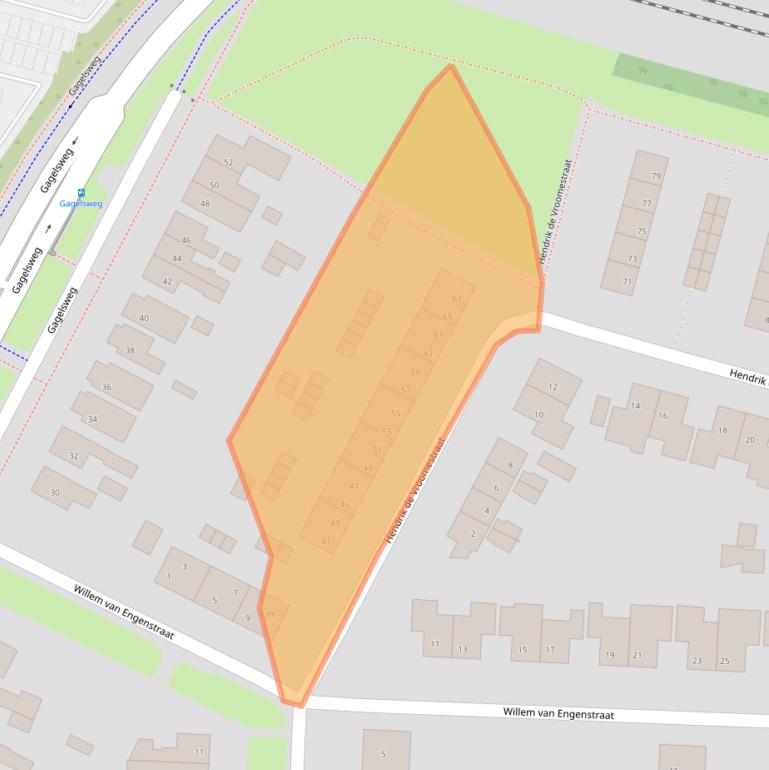 Kaart van postcodegebied 8331CE.