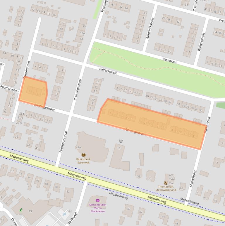 Kaart van postcodegebied 8331DD.