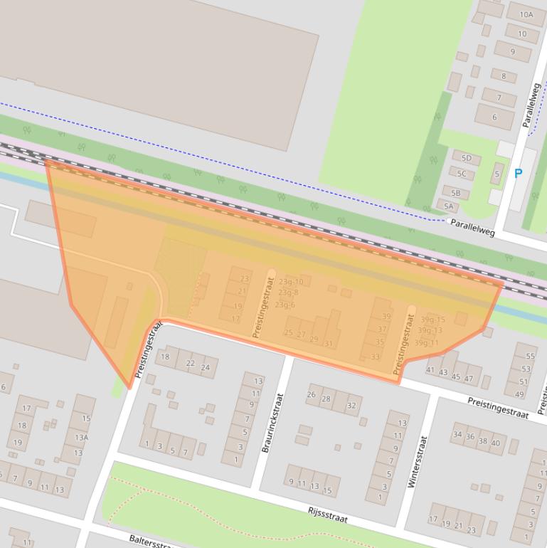 Kaart van postcodegebied 8331DH.
