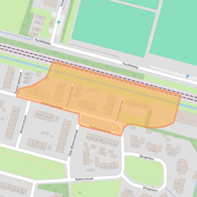 Kaart van postcodegebied 8331DJ.