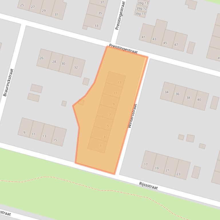 Kaart van postcodegebied 8331DN.