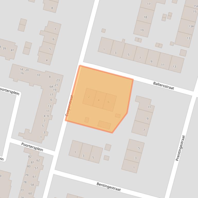 Kaart van postcodegebied 8331DV.