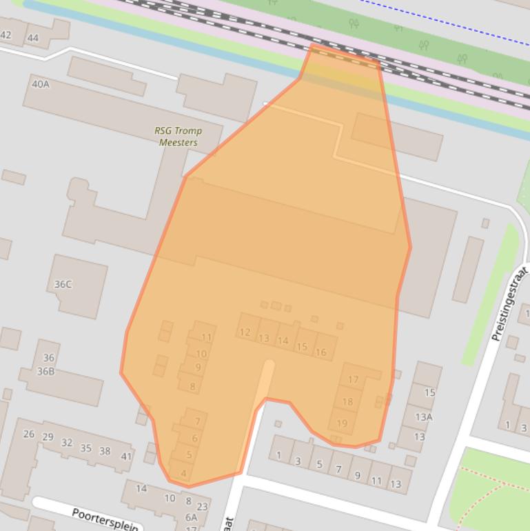 Kaart van postcodegebied 8331DX.