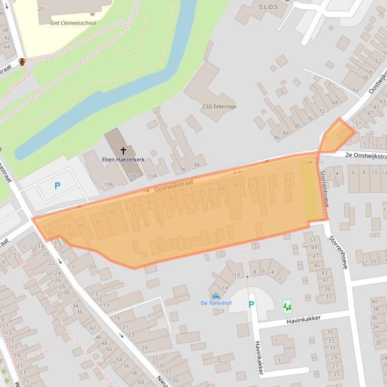 Kaart van postcodegebied 8331EC.