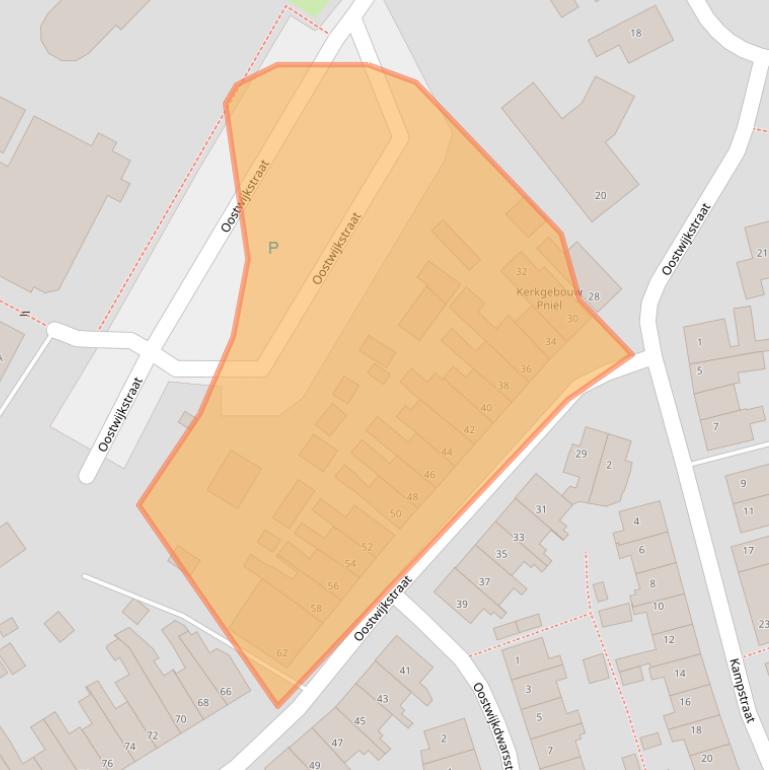 Kaart van postcodegebied 8331EE.