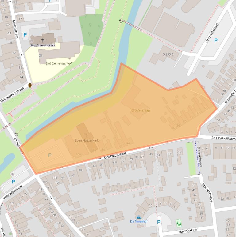 Kaart van postcodegebied 8331EG.