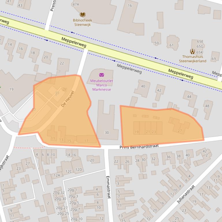 Kaart van postcodegebied 8331EH.