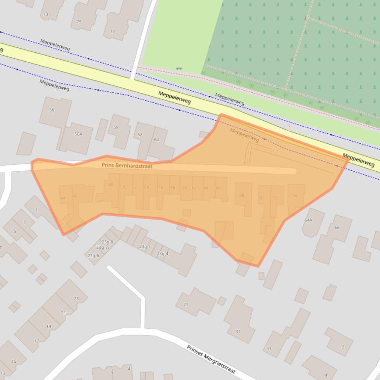 Kaart van postcodegebied 8331EK.