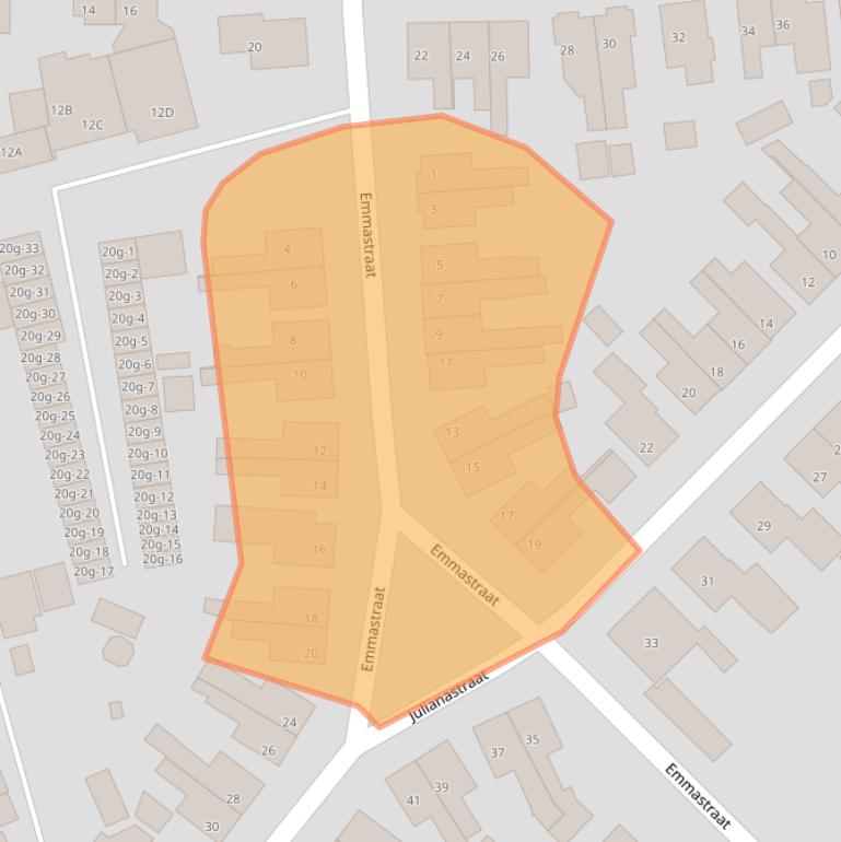 Kaart van postcodegebied 8331EL.