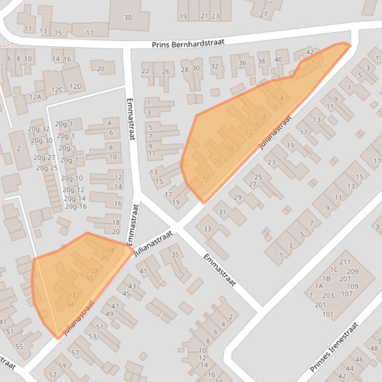 Kaart van postcodegebied 8331EP.