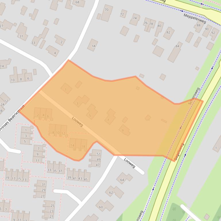 Kaart van postcodegebied 8331EX.