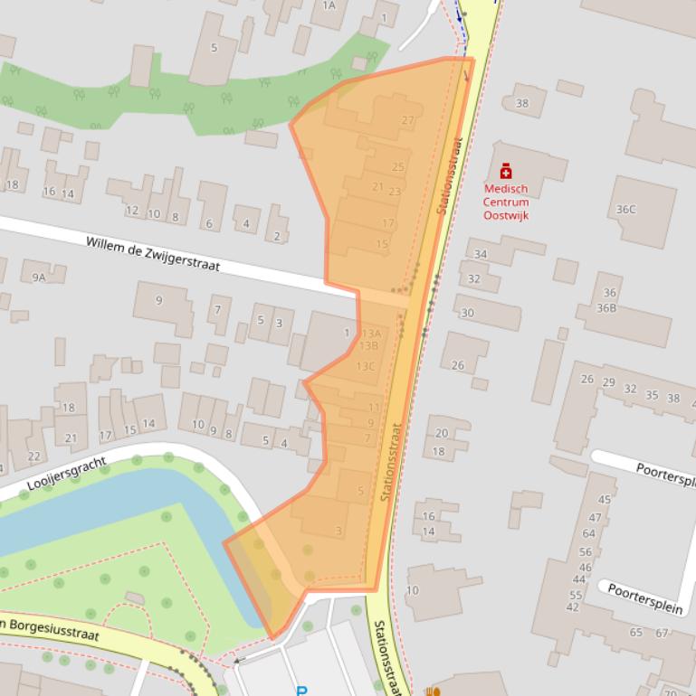 Kaart van postcodegebied 8331GJ.