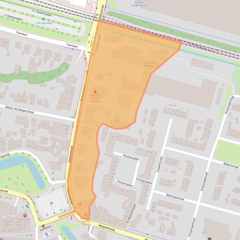 Kaart van postcodegebied 8331GK.